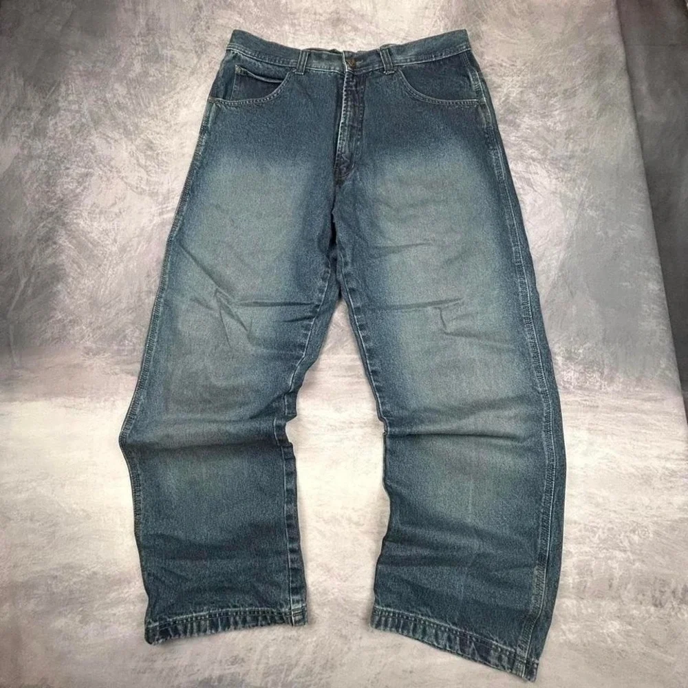 Jordan Craig Jeans 36x32 Mens Blue Wash Y2K Baggy Hip Hop - Picture 4 of 8